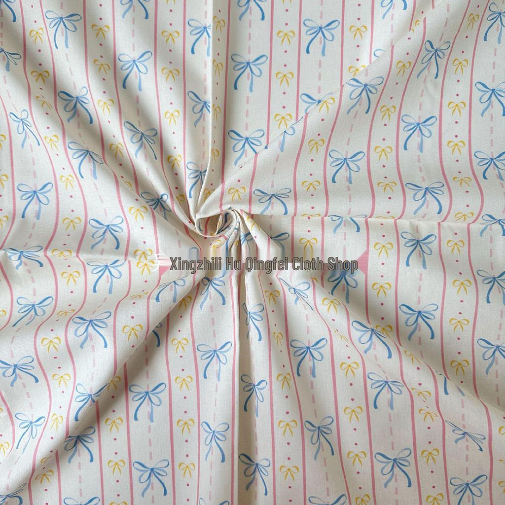 Хлопковая ткань с цветочным цифровым принтом, 40 каунтов, для женской и детской одежды, платьев, домашней одежды и сумок ручной работы