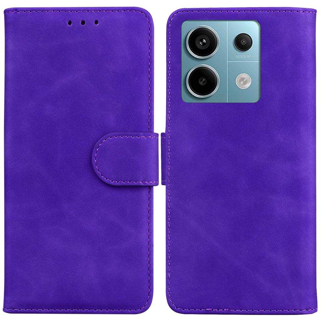 For Xiaomi Redmi Note 13 Pro 5G/Poco X6 5G Case Wallet Stand Solid Color Leather Phone Cover