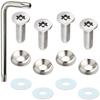 RENPA Stainless Steel Anti-Theft Bolt Set for License Plate Specific Vehicle Inspection (Bolt Length 1.0 Inch (25 Mm)