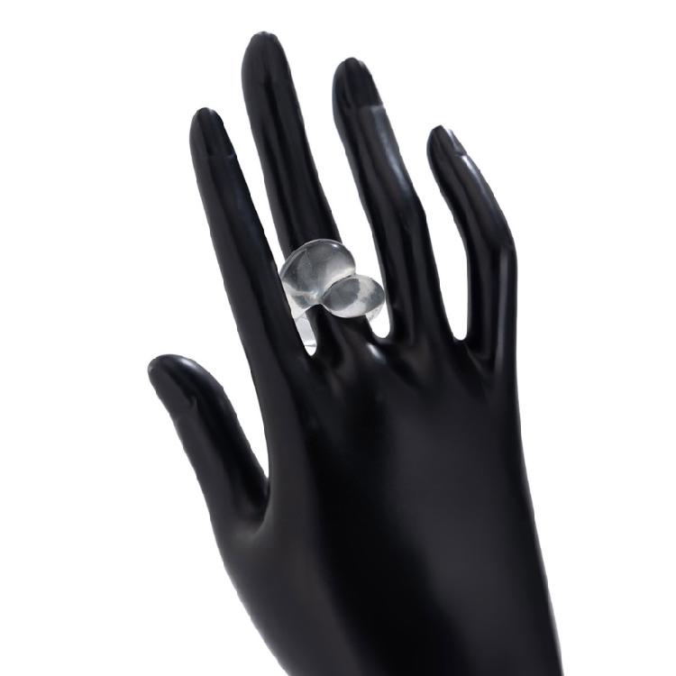 Модное кольцо-заявление Необычное геометрическое красочное кольцо с двойной каплей Трендовые женские аксессуары для повседневной носки