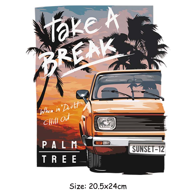 Несколько нашивок с автомобилями для одежды, толстовки с капюшоном Parches Ropa, теплопередающие наклейки для одежды, футболка «сделай сам», термоклеевые заплатки для одежды