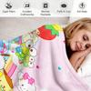 Игривое фланелевое одеяло-коллаж Sanrio, мягкое, теплое, плед, покрывало для дивана, кровати Hello Kitty, легкое летнее одеяло для сна, милый подарок