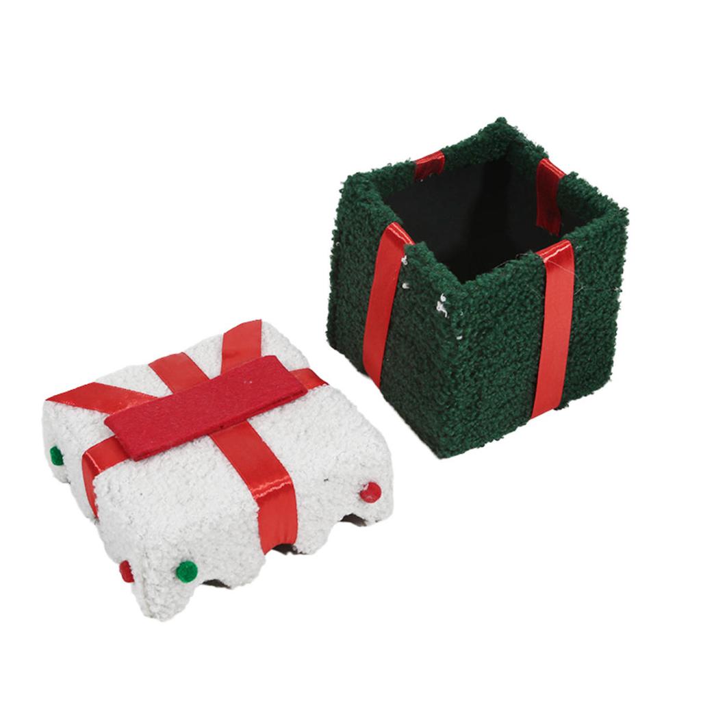 Xmas Lint Bombonera Gift Box with Present Ribbon Xmas Eve Gift Box for Christmas Eve Gifting Family Holiday Activities Hold Small Toys Candies