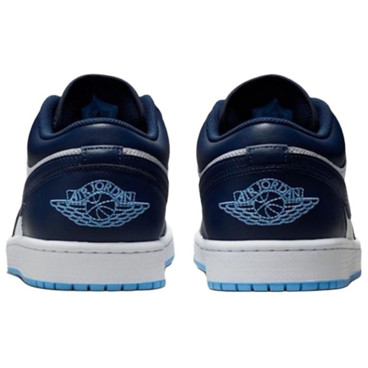 Jordan Air Jordan 1 Замша Коровья Подушка Низкие Винтажные Баскетбольные Кроссовки Мужские Синий Белый 553558-404