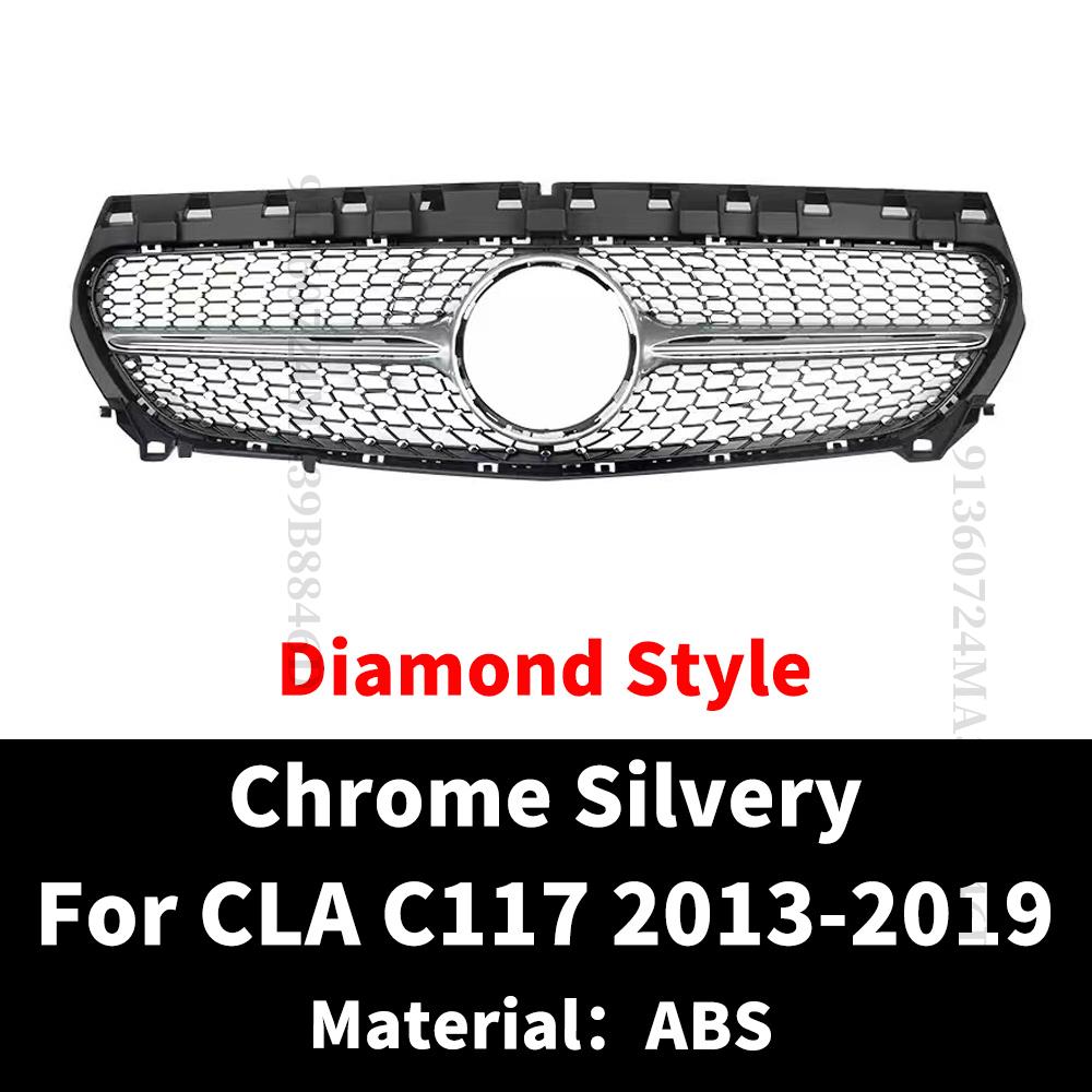 Front Bumper Grille Inlet Grill GT Diamond For Mercedes C117 W117 Benz CLA 2013 2014 2015 2016 2017 2018 2019 Tuning Facelift