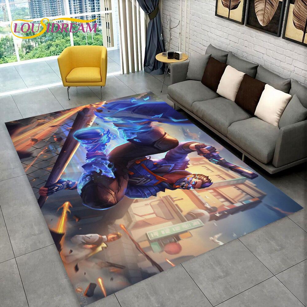 HD Valorant Series Game Gamer Area Rug, Коврик для дома, гостиной, спальни, дивана, коврик для двери, детский игровой нескользящий напольный коврик