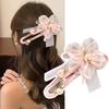Элегантные шифоновые заколки для волос с цветами, милые модные большие зажимы для волос, заколки-автоматы, шпильки для волос для женщин, аксессуары для волос, подарки