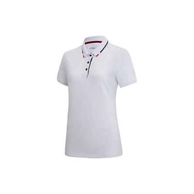 Li Ning дышащая рубашка поло с коротким рукавом женская белая APLQ116-1