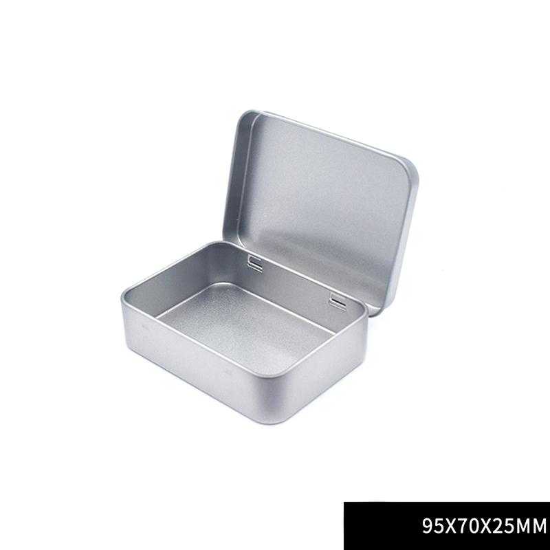 1 шт., аксессуары для самостоятельного изготовления, металлическая жестяная серебряная черная откидная коробка для хранения инструментов, денег, монет, конфет, ключей, визиток, ящик для хранения