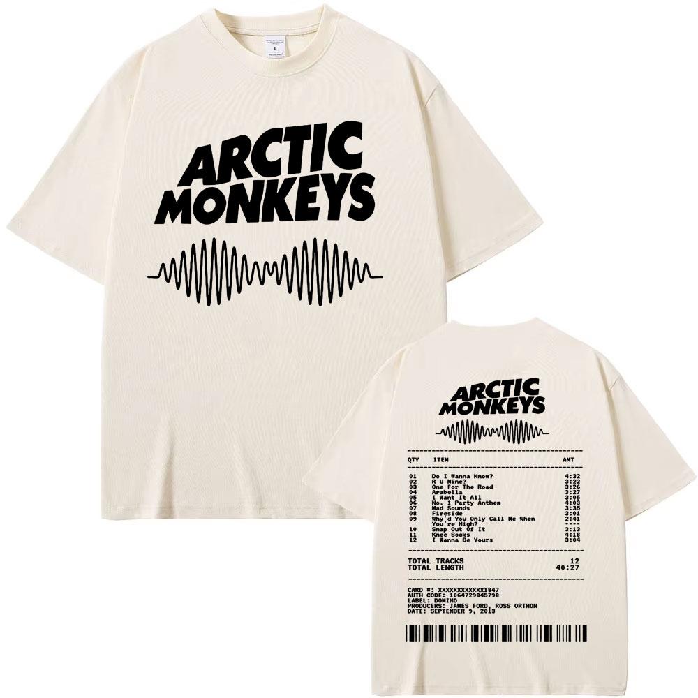Футболка с графическим принтом музыкального альбома Arctic Monkeys для мужчин и женщин, винтажные футболки в уличном стиле, 100% хлопок, повседневная футболка большого размера