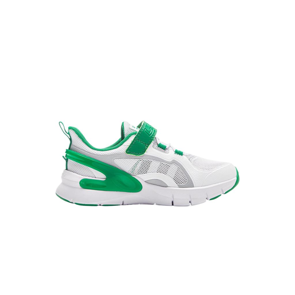 Li Ning Детская Повседневная Серия Удобная Модная Простая Универсальная Низкие Детские Повседневные Кроссовки Детские кроссовки Белый Зеленый YKCV266-1