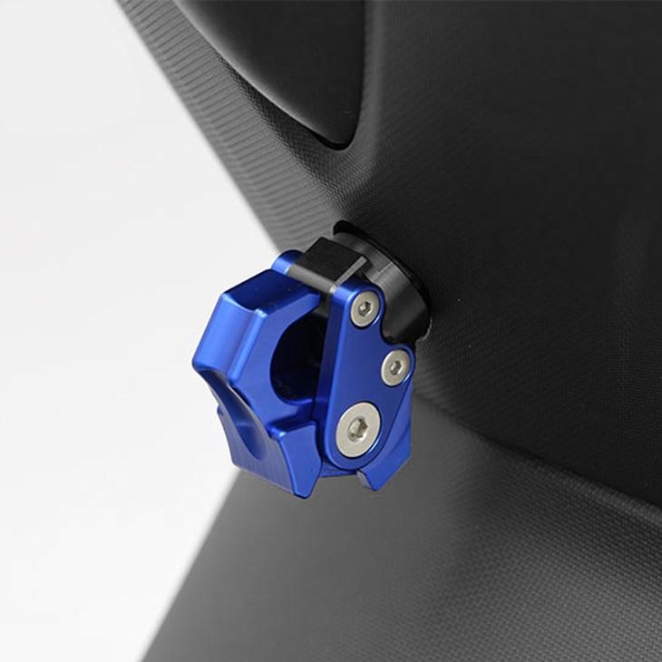 CNC Alu Motorcycle Blue M6 Carry Helmet Bottle Hanger Holder Hook Universal