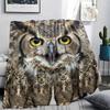 1 шт. Фланелевое одеяло с принтом совы и орла, Высокое качество, Удобное для всех сезонов, Декор для дома, Тепло и уют, Идеально для подарков