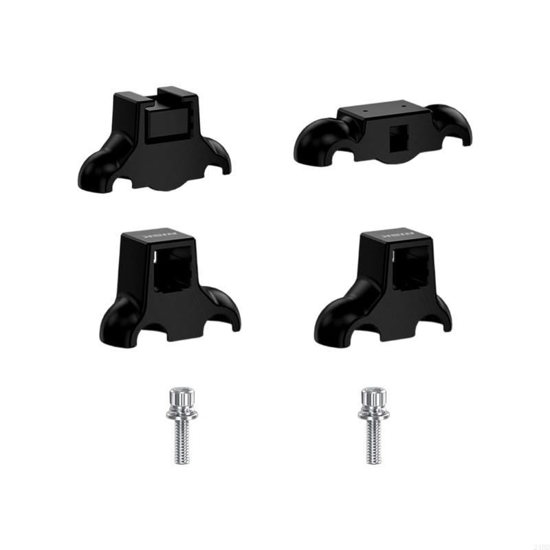 Indoor Bike Trainer Anti Vibration Feet Set Includes Plastic Stabilizer Pads Exercise Cycling Feet Mat for Home Gyms Use 24BD