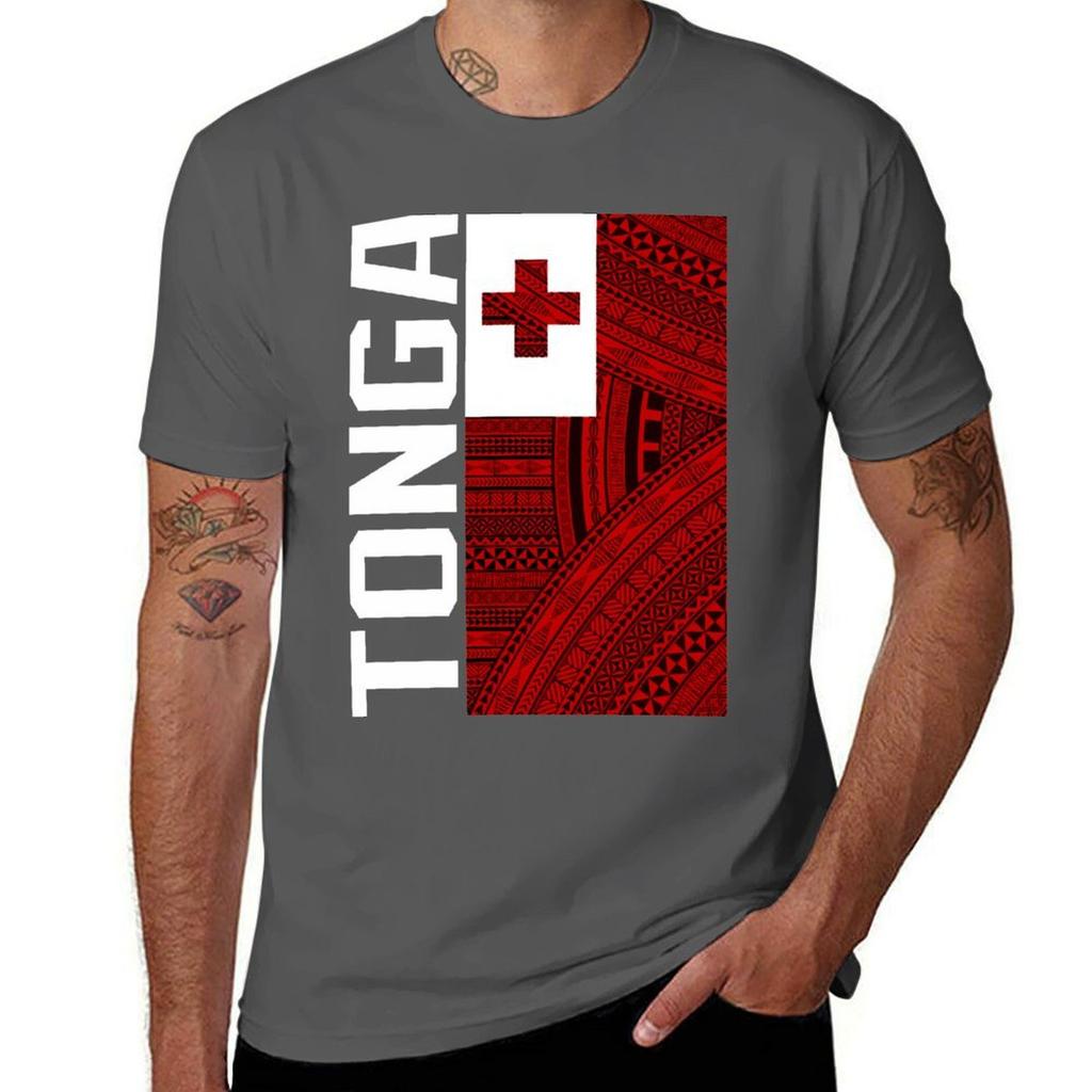 Tonga Flag TShirt Large Size Casual Tee Shirt