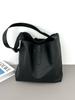 2025 New Hobo Large Capacity Bucket Bag Simple And High-end Top Layer Cowhide Tote Bag Commuting Single Shoulder Bag For Women