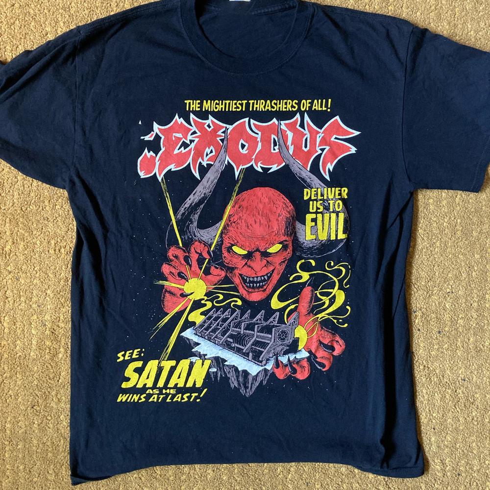 Футболка Exodus Band Satan For Fan tour Для Классических S-5XL SG224 Унисекс Футболка