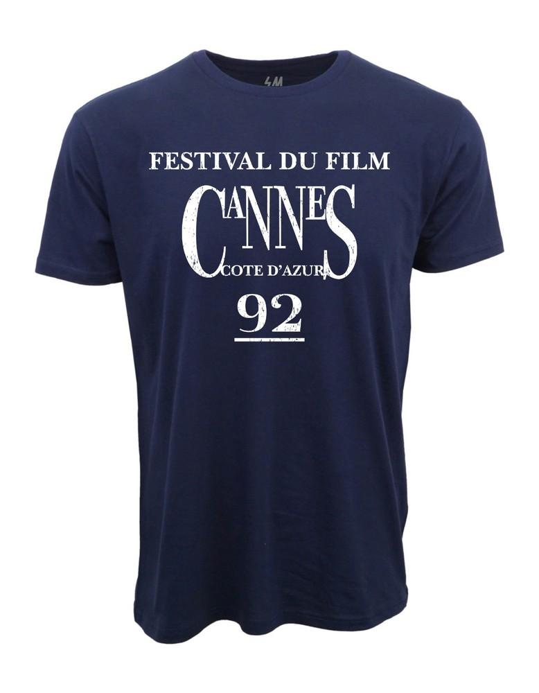1992 CANNES FILM FESTIVAL DISTRESSED LOGO NAVY T-SHIRT Unisex T-Shirt