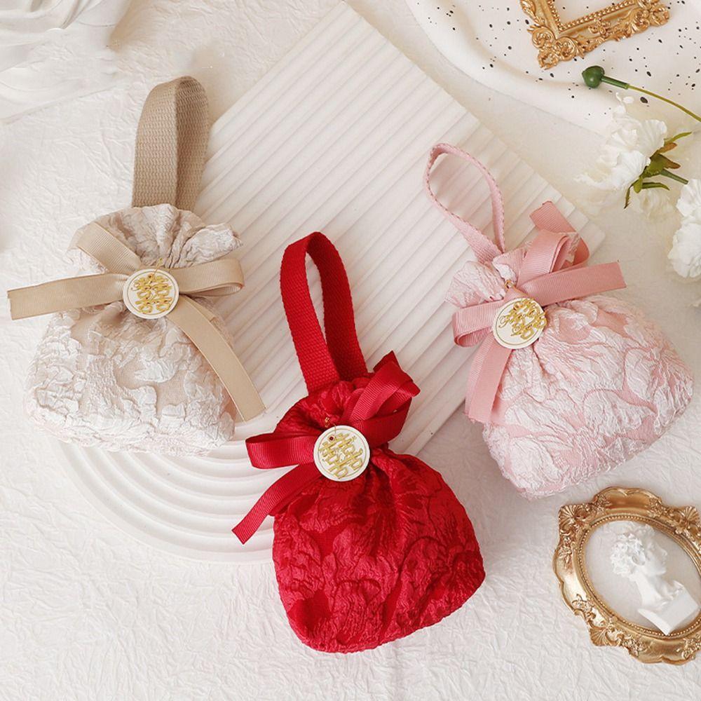 Мешок на шнурке большой вместимости для новогодних подарков в корейском стиле, свадебный мешочек для конфет, женский/для девочек