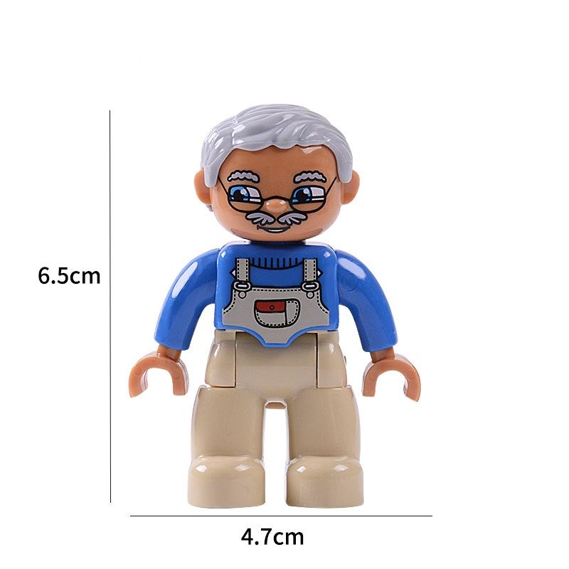 Фигурка, модель большого размера, минифигурка, строительный блок, кукла, семейная, профессиональная, совместимая с игрушкой с большими частицами