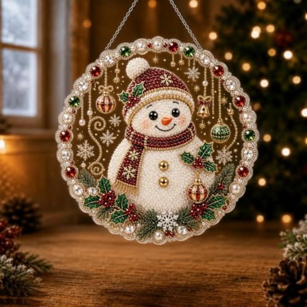 1 Set Pearl Texture Diamond Painting Door Hanger Christmas Diamond Painting Door Decoration