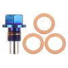 Magnetic Oil Drain Plug M12x1.25 Ti Alloy Sump Drain Nut Bolt with 3 Gaskets Leakproof Replacement Car Accessories