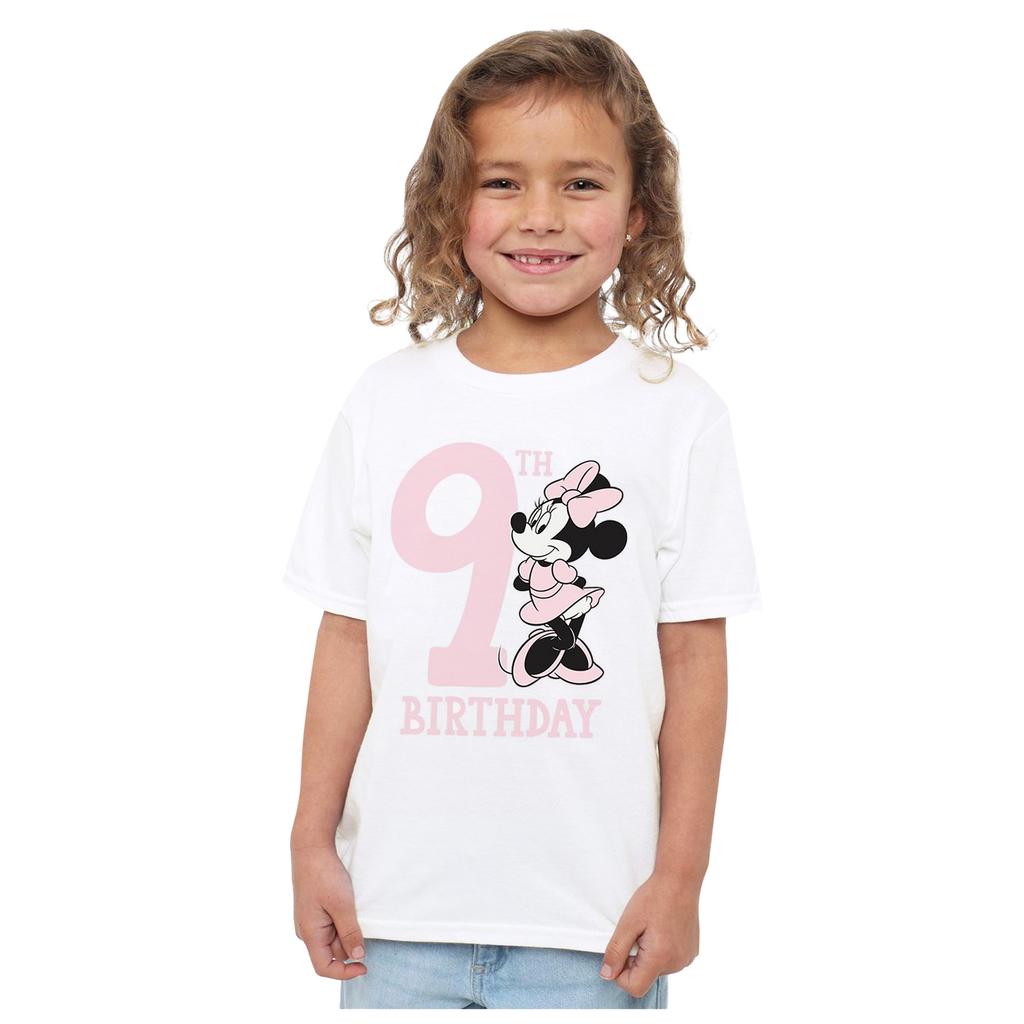 Disney Футболка с изображением Минни Маус на 9-й день рождения для детей