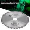 180mm 60 Teeth Carbide Circular Saw Blade Cutting Disc for Steel Aluminum Wood Plastic