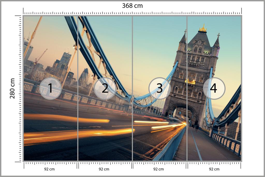 Photomural London Tower Bridge Self-Adhesive Mural 368x280