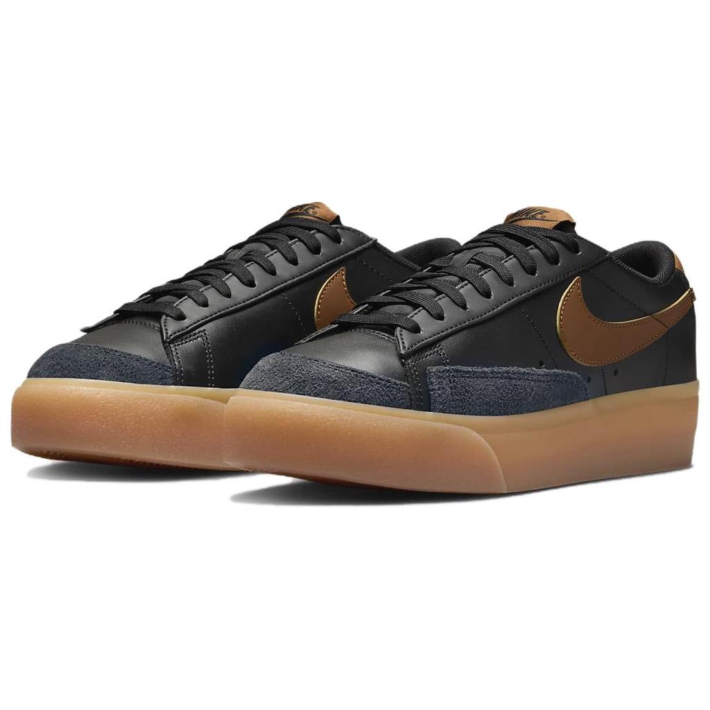 Nike Блейзер Нескользящие Износостойкие Низкие Кеды для Скейтборда Женские Черные DJ0292-003
