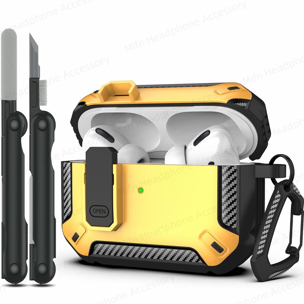 Чехол AirPod Pro 2025 switch с набором для чистки, роскошный защитный чехол TPU для предотвращения падений, чехол для AirPod Pro 3-го/2-го поколения