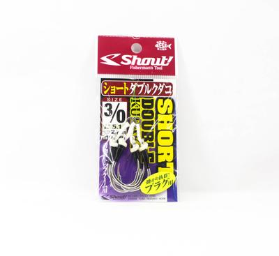 Shout 359-SD Короткий двойной крючок Kudako, размер 3/0, 2 шт. в упаковке (8945)