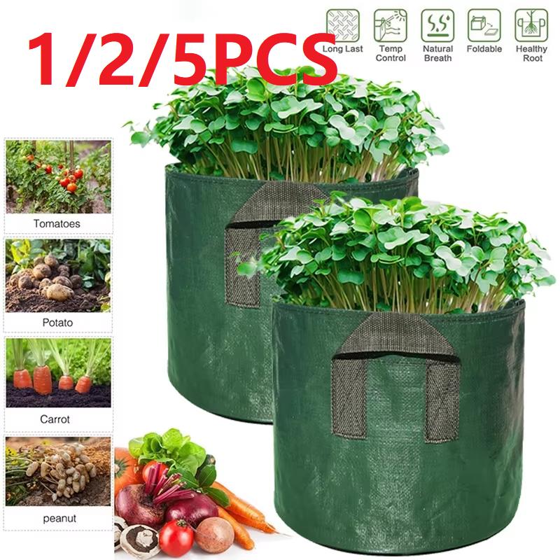 3/5/7/10 Галлонов ПЭ Мешок для выращивания овощей Мешки для выращивания растений Утолщенные мешки для выращивания Мешок для растений картофеля и лука Уличные садовые горшки