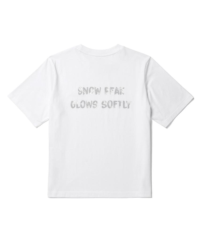 SNOWPEAK APPAREL Хлопковая женская футболка с коротким рукавом и надписью (S26Mwfts65) белый