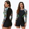 Diving Suit Long Sleeve Zipper Swimsuit Women's Surf Suit Conservative Swimsuit