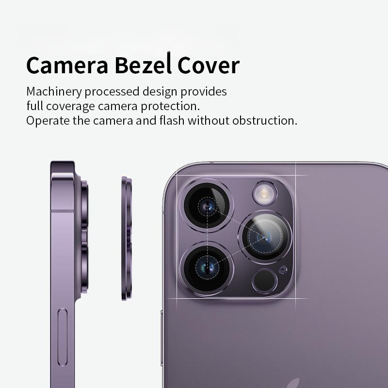 For iPhone 12 13 14 Pro Max Metal Ring Camera Lens Protectors For iPhone 14 Plus 12Mini 13 Mini Glass Camera Armor Lens Film