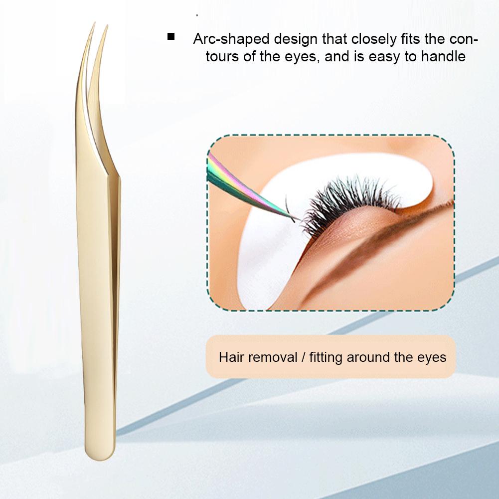 Eyelash Tweezers Grafting Eyelash Tweezers Beauty Eyelash Tweezers Blooming Golden Feather Clip False Eyelash Clip Beauty Tool