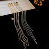 Minority C-shaped Tassel Long Ear Clip Zinc Zinc Alloy Ear Cuff Ear Line Jewelry C-shaped Earrings  Girl