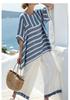 Short Sleeve Shirt Set Fashion Digital Printing Women's Loose Crew Neck Top High Waist Two-piece Casual
