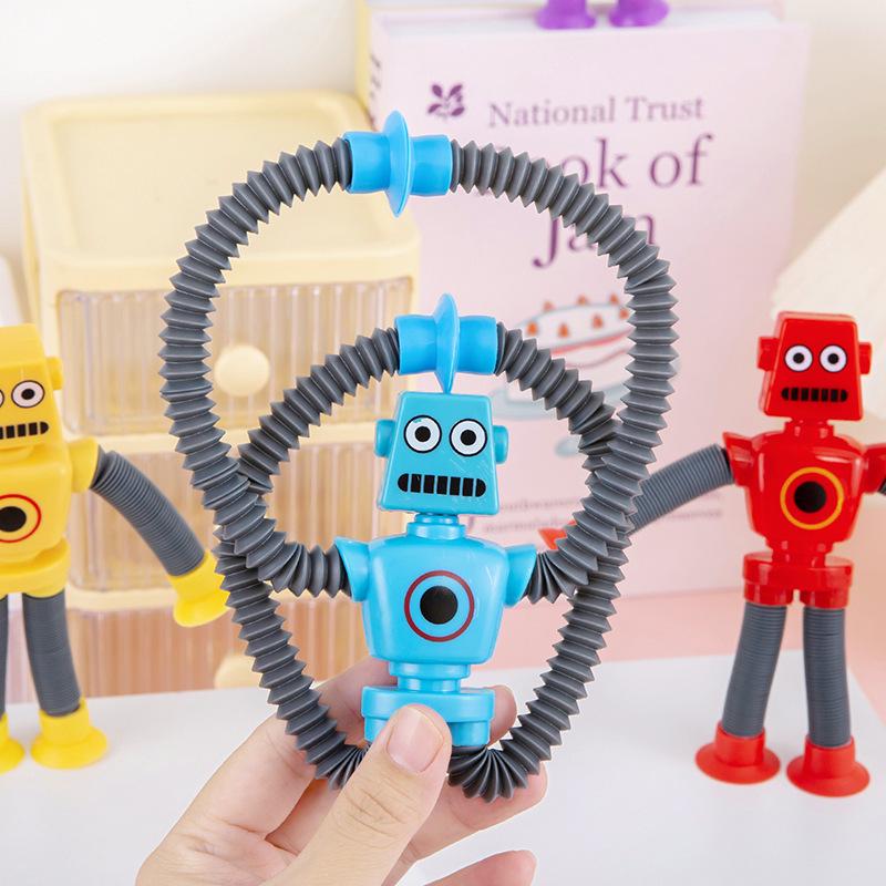 Luminous Telescopic Stress Relief Robot Toy - Shape-Shifting Stretch Tube Gift