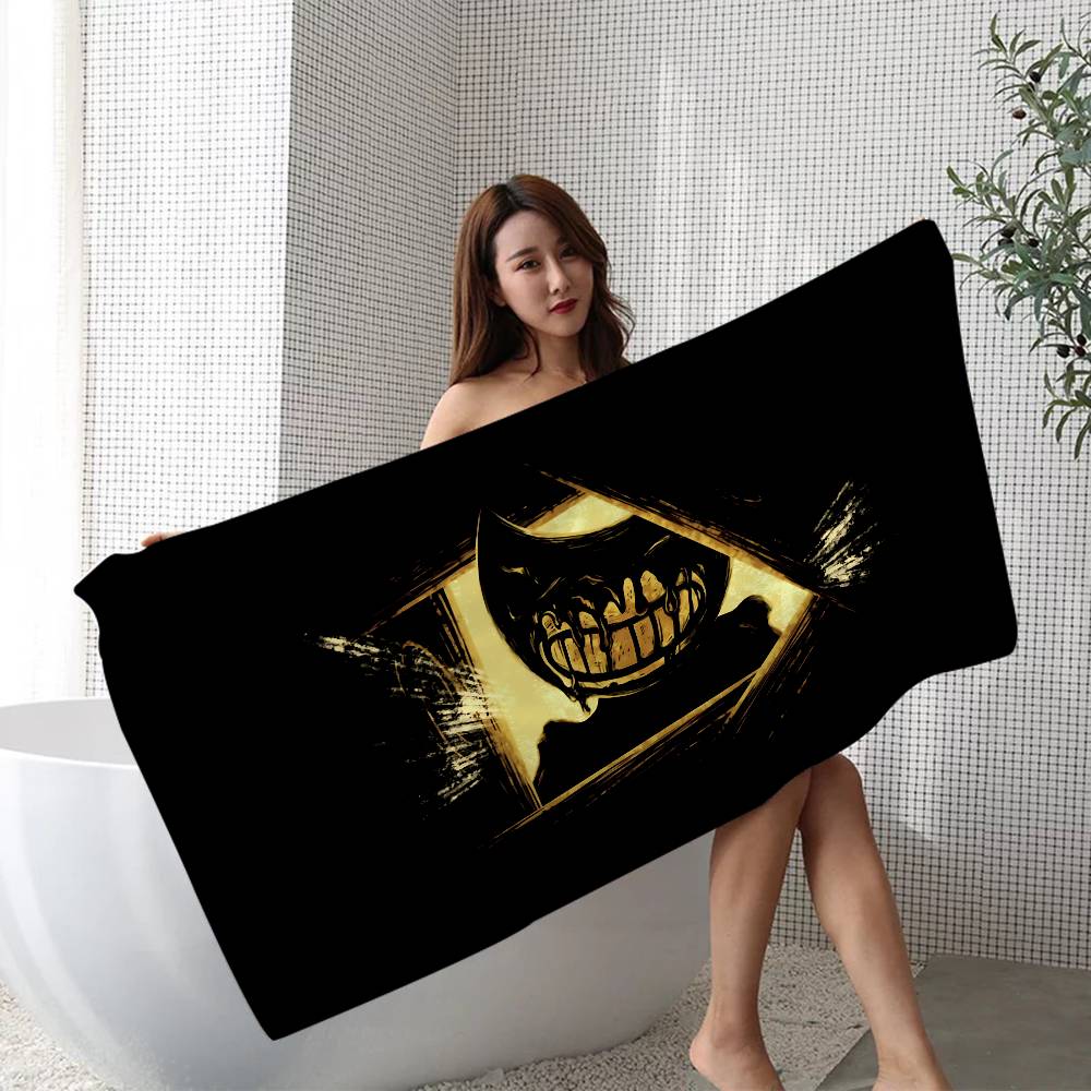 Horror Game B-Bendy And The Ink M-Machine Big Microfiber Beach Towels Quick Dry Towel Sand Beach Towels Pool Towel