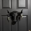 Unique Gift for Men Bull Head Hat Rack, Lightweight Wall-Mount Key Holder, Decorative Coat Heavy Duty PLA Wall Mount Hook, Retro Animal Hanger