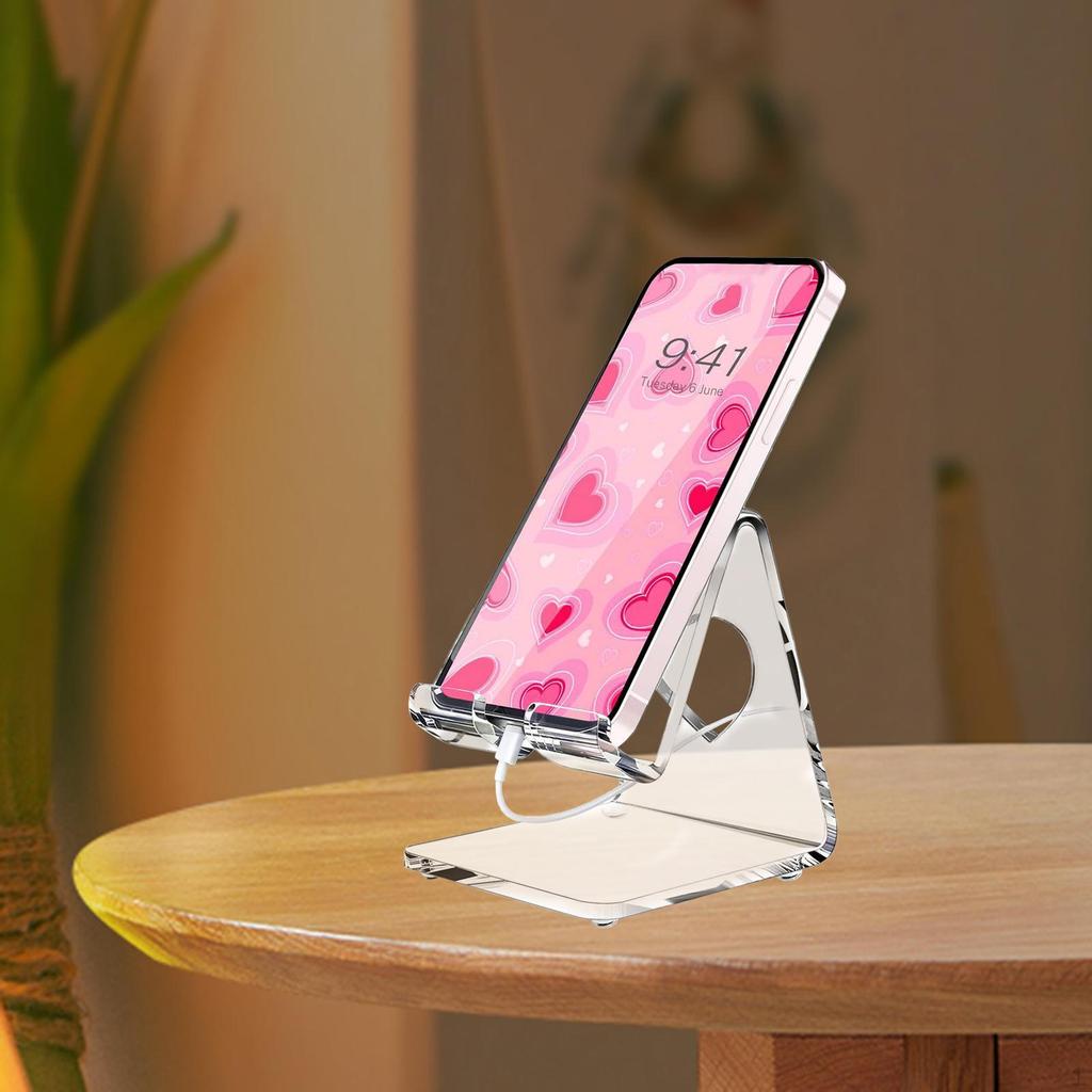 Акриловая подставка для телефона Прозрачная стойка для мобильного телефона Многоцелевой стабильный удобный портативный кронштейн