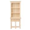 Miniature Study Decoration 3-Layer Bookcase with Drawers for 1:12 Doll House and DollWood Color