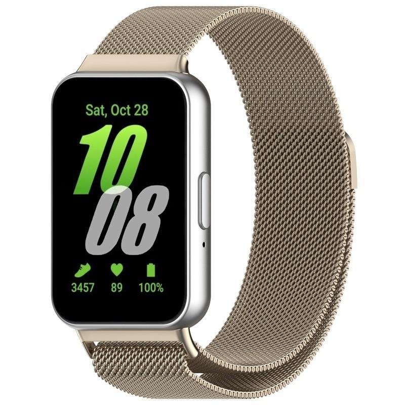 Ремешок из нержавеющей стали для Samsung Galaxy Fit3 Сменный смарт-браслет Милан Магнитный для Fit 3 Металлический ремешок на запястье