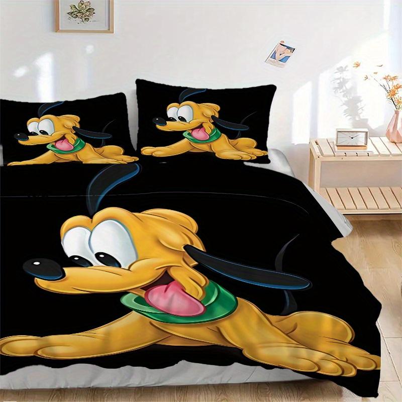 3pcs Pluto Printed Quilt Set - Includes 1 Quilt Cover and 2 Pillowcases, Machine Washable - Suitable for All Seasons.S079