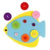 DIY Nonwoven Fabric Material Package Tie Button Puzzle Felt Little Fish Frog Duck Children Early Education Puzzle Toys TMZ