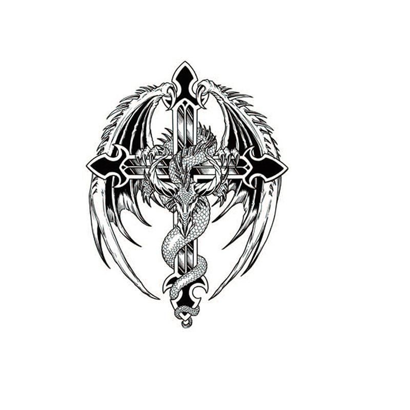 Наклейка на татуировку лиса лев тигр цветной цветок рука водонепроницаемая переводная татуировка наклейка имитация татуировки наклейка