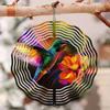 3D Hummingbird Wind Spinner Kinetic Metal Garden Decor Vibrant Floral Design Outdoor Indoor Wind Chime for Patio Yard Unique Gift Idea