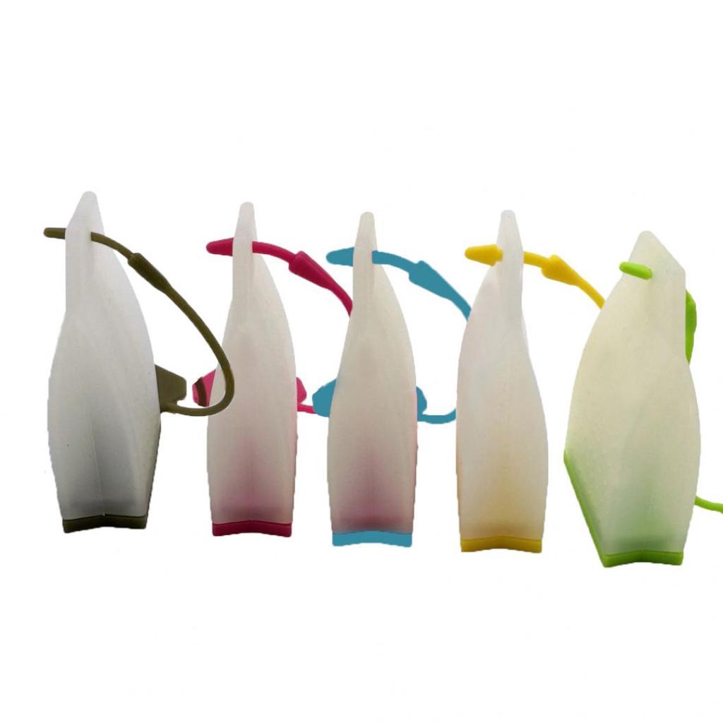 2Pcs Silicone Loose Leaf Tea Infusers Tea Bag Shape Herbal Spice Strainer Filter AVE